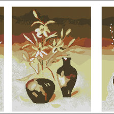 Схема вышивки «Триптих"Цветы"»