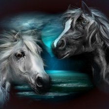 Схема вышивки «Серия "Кони"»