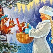 Схема вышивки «Снегурочка»