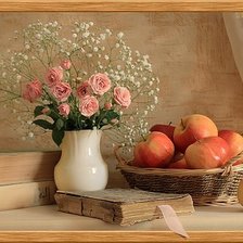 Схема вышивки «Натюрморт с розами»