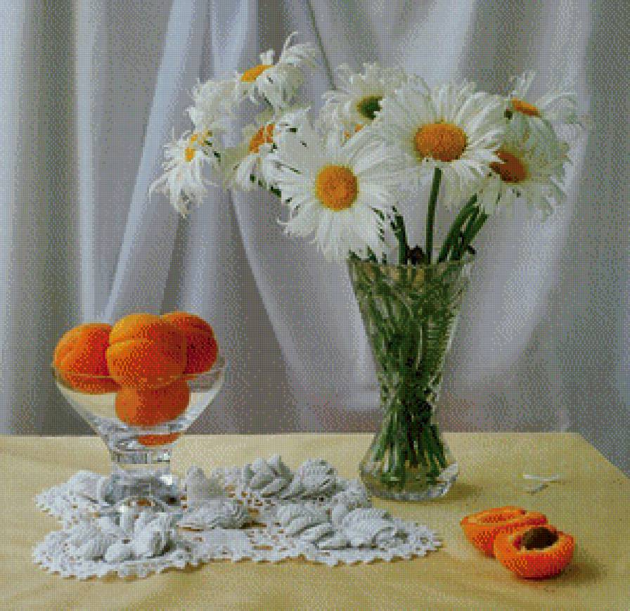 Ромашки - натюрморт, букет, цветы - предпросмотр