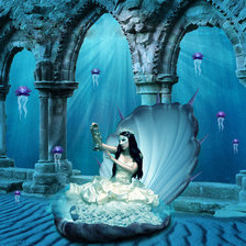 Схема вышивки «морская нимфа»