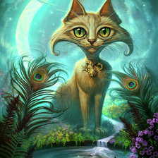 Схема вышивки «Необычная киса»