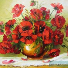 Схема вышивки «Букет маков»