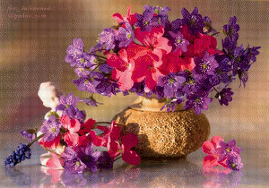 Ваза с цветами - цветы, букет - предпросмотр