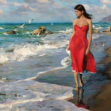 Схема вышивки «морской прибой»