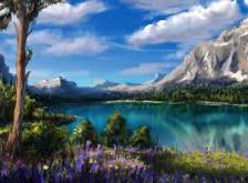 Схема вышивки «Горное озеро»