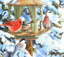 Схема вышивки «Кормушка»