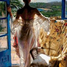 Схема вышивки «утро на веранде»