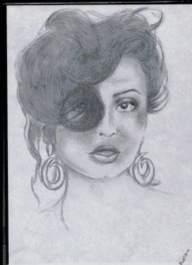 Рисунок2 - актриса, портрет, девушка, карандаш - предпросмотр