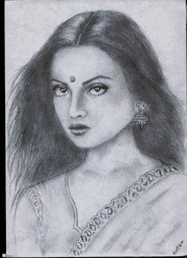 Рисунок3 - карандаш, девушка, портрет, актриса - предпросмотр