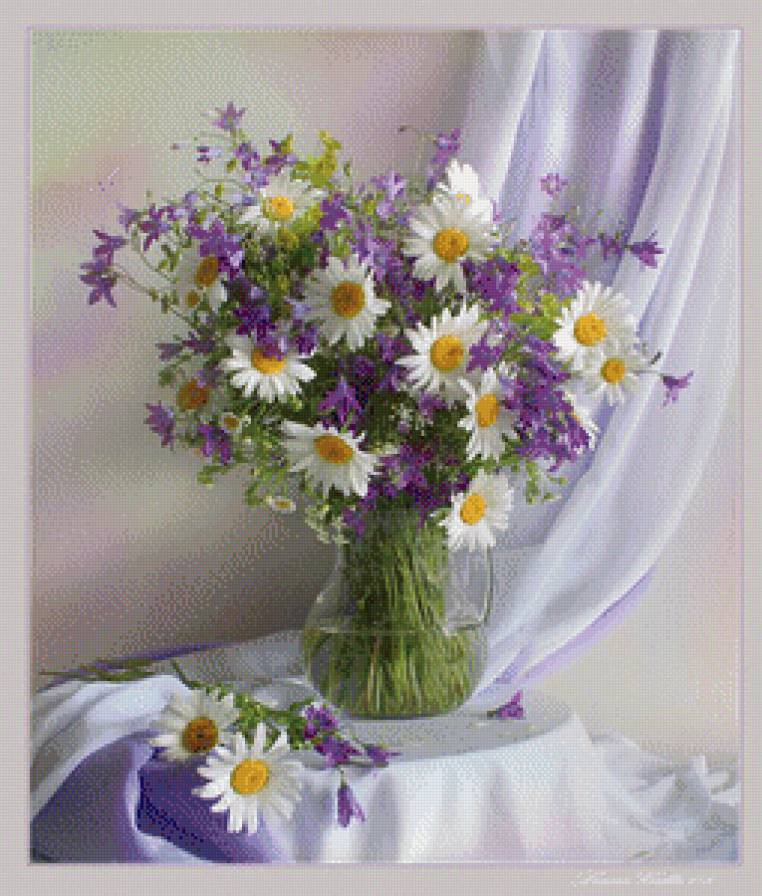 Летний букет - цветы, ромашки, букет - предпросмотр
