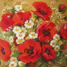 Схема вышивки «Маки»