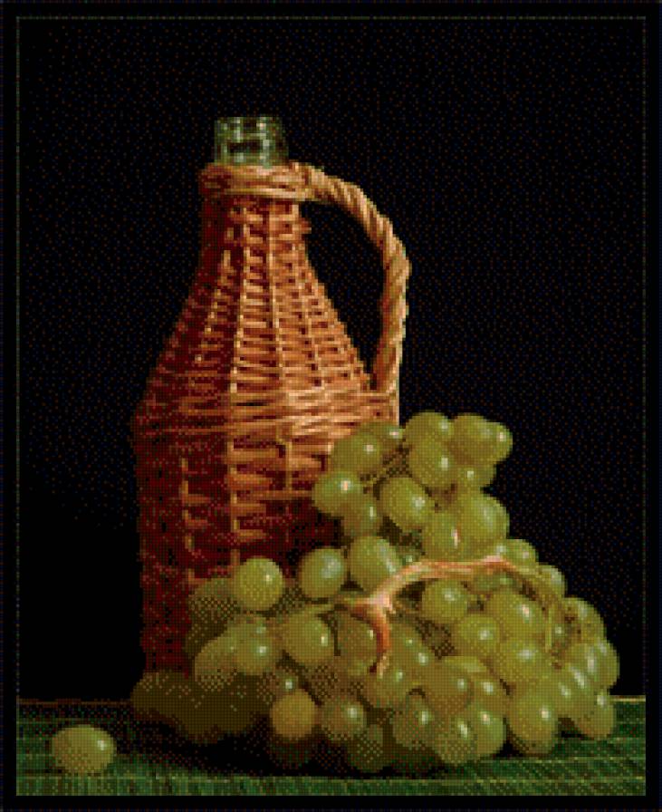 Натюрморт - вино, фрукты, натюрморт - предпросмотр