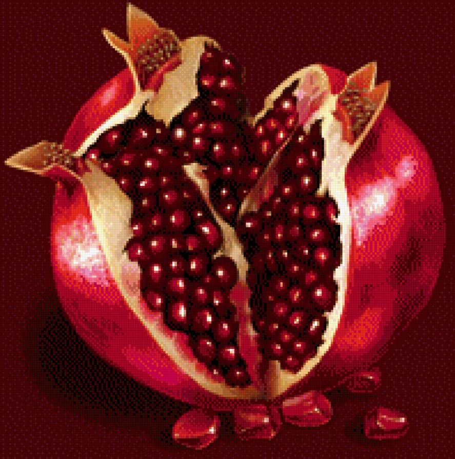 Гранат - фрукты, натюрморт - предпросмотр