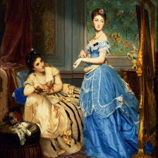 Схема вышивки «дамы эпохи»