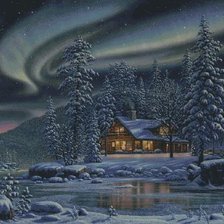 Схема вышивки «аура зимы»