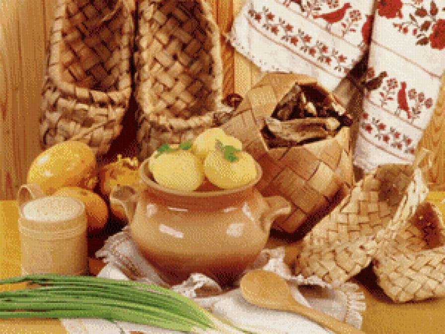 натюрморт на кухню - на кухню, еда, натюрморт - предпросмотр