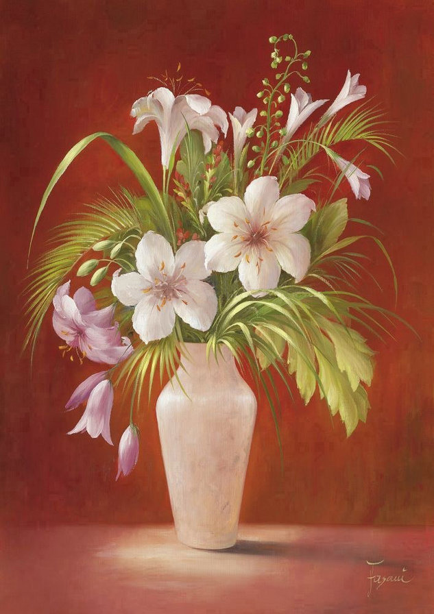 №460297 - живопись, натюрморт, букет, цветы - оригинал