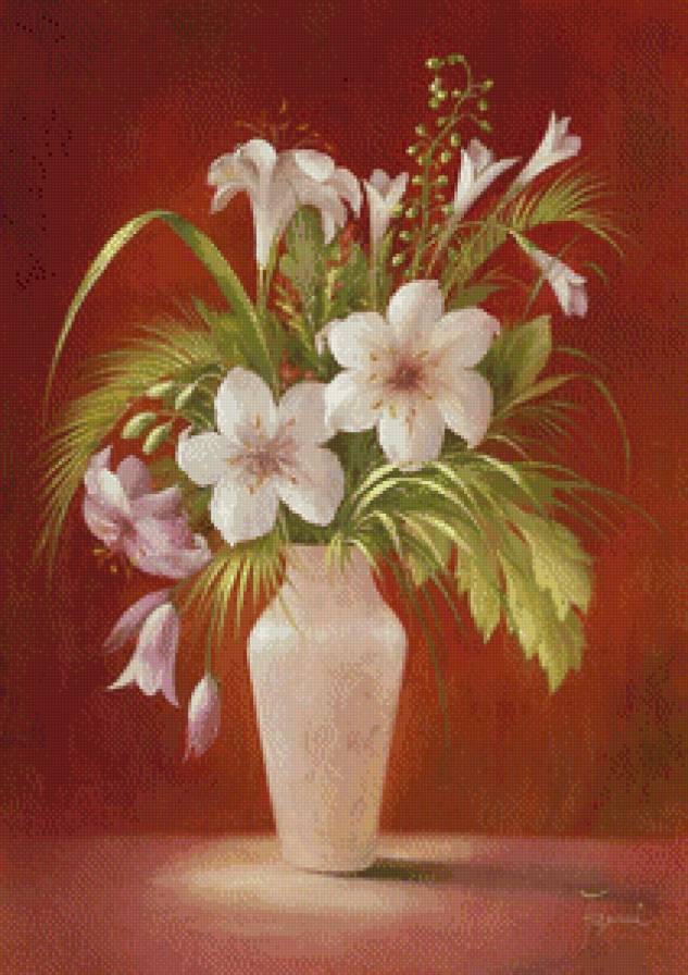 №460297 - цветы, букет, живопись, натюрморт - предпросмотр