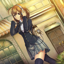 Схема вышивки «девушка в наушниках»