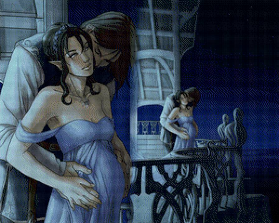 счастливая семья - парень, девушка, фэнтези - предпросмотр