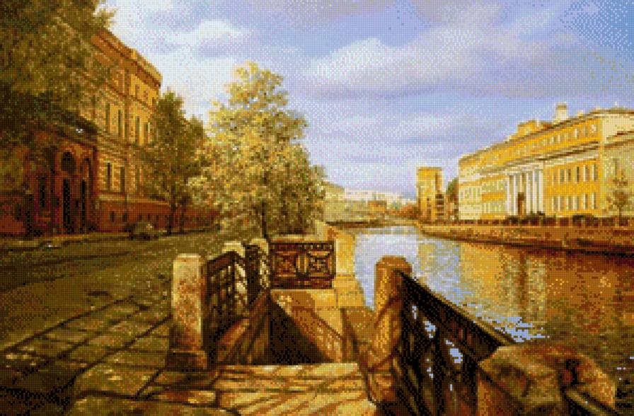 Город золотой - город, осень, санкт-петербург, пейзаж - предпросмотр