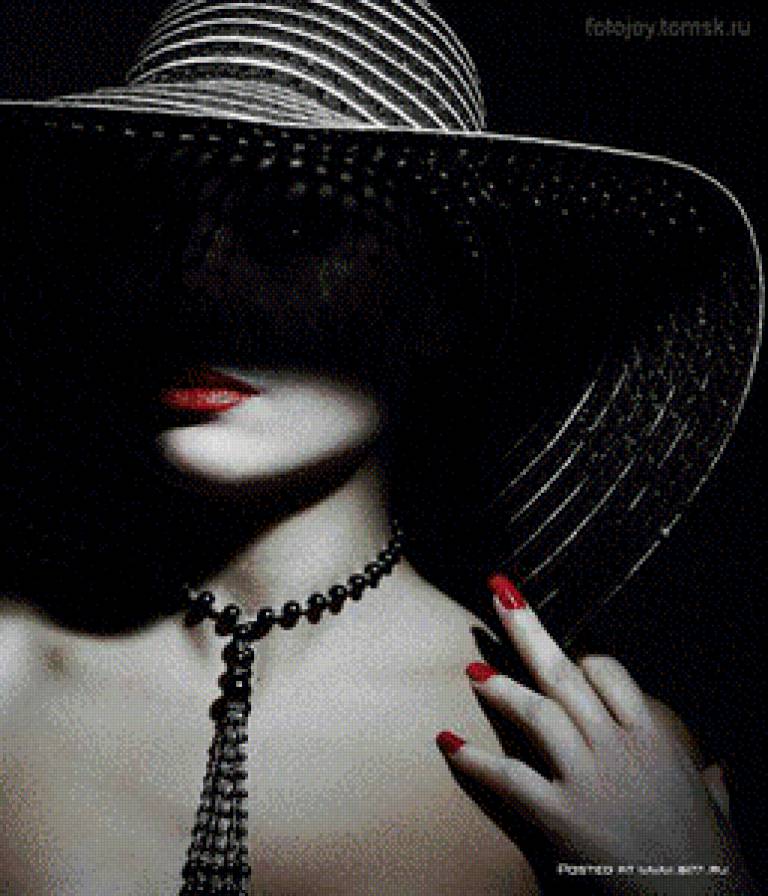 Дама в шляпе - шляпа, незнакомка, дама - предпросмотр