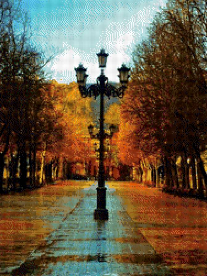 Осень - фонарь, осень, улица - предпросмотр