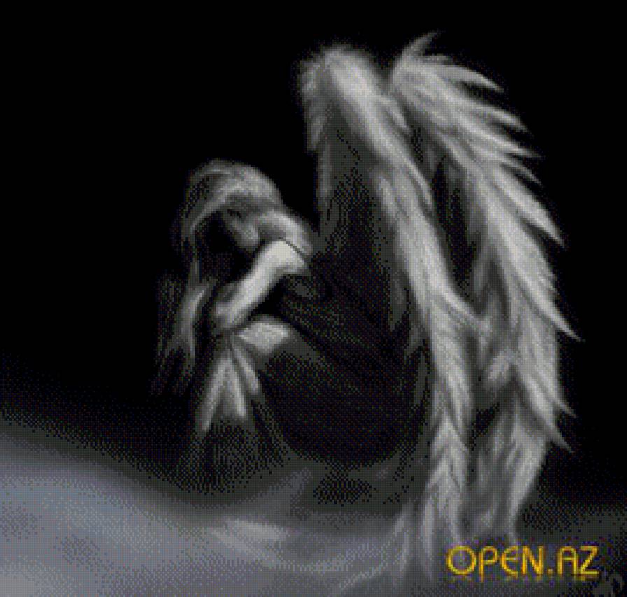 одинокий ангел - девушка, ангел - предпросмотр