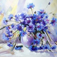 Схема вышивки «Васильки»