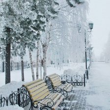 Схема вышивки «Зима в парке»