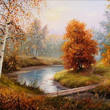 Схема вышивки «Осенний пейзаж»