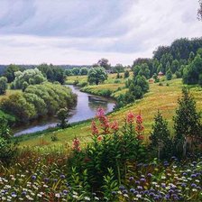 Схема вышивки «русская река»