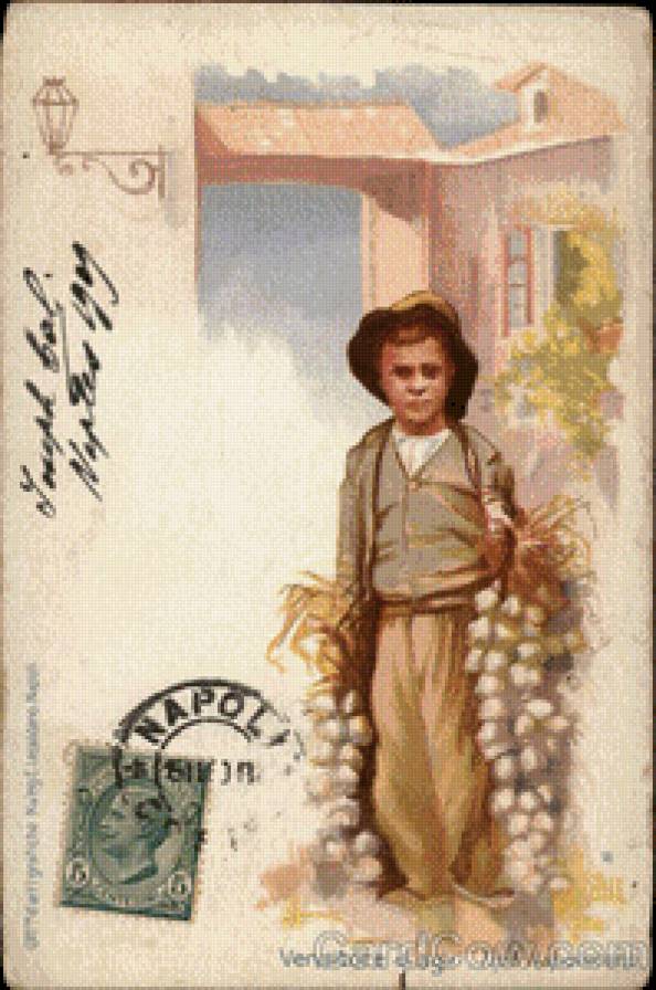 Man with Bunches of Garlic - предпросмотр