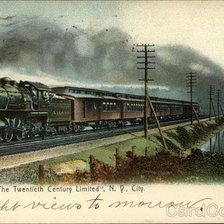 Схема вышивки «The "Twentieth Century Century Limited", N. Y. City»