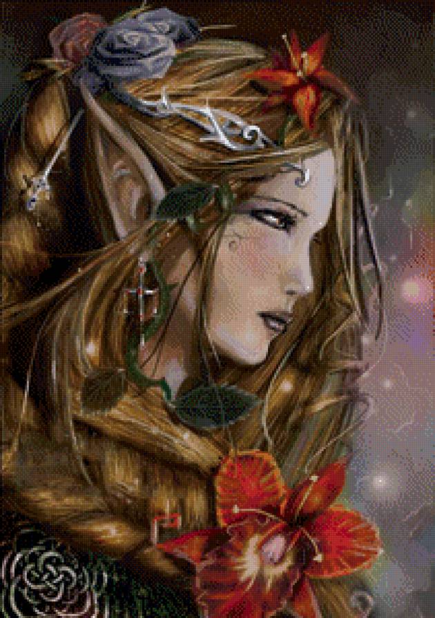 эльфийка - эльфы, фэнтези - предпросмотр