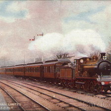 Схема вышивки «Brighton Pullman Limited LB&SC Rly»