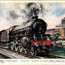 Схема вышивки «British Railways crossing the Scottish border»