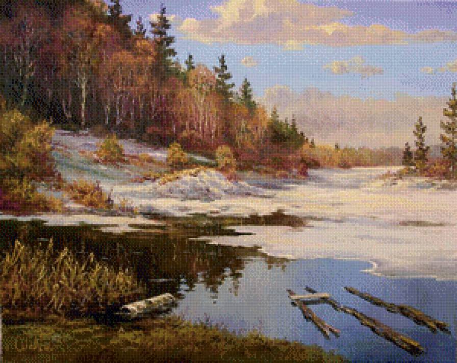 Весна - река, природа, пейзаж - предпросмотр