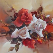 Схема вышивки «букет роз»