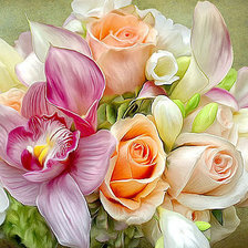 Схема вышивки «розы»