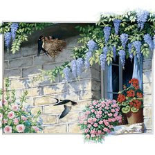 Схема вышивки «городской пейзаж»