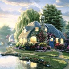 Схема вышивки «домик»