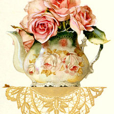 Схема вышивки «цветы на полке»