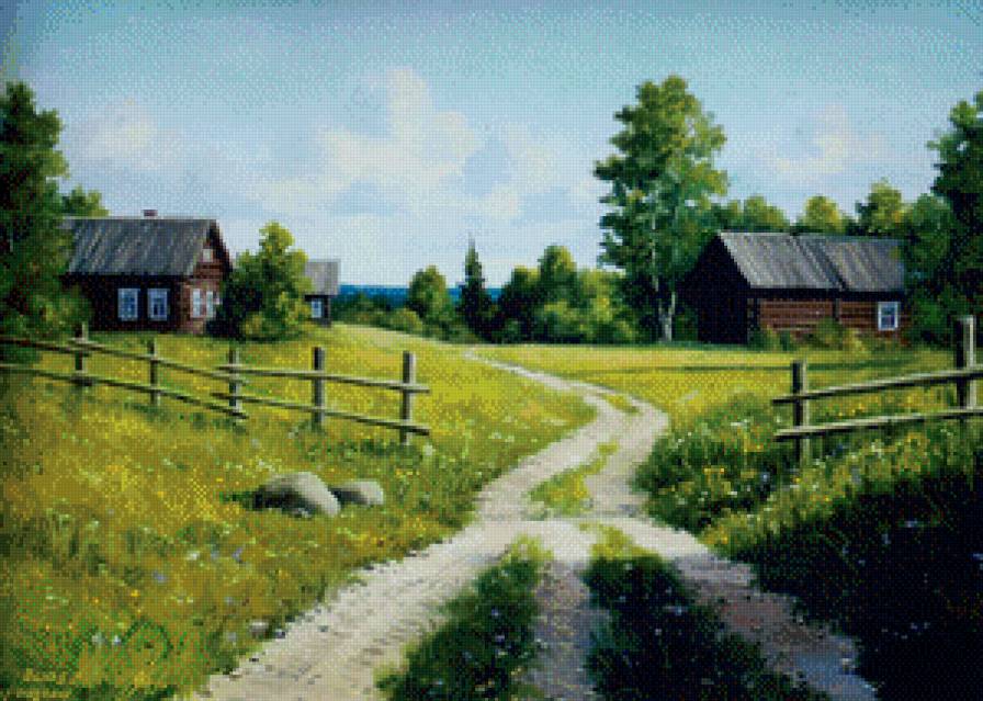 Лето в деревне - село, деревня, пейзаж, весна - предпросмотр