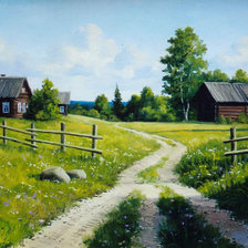 Схема вышивки «Лето в деревне»