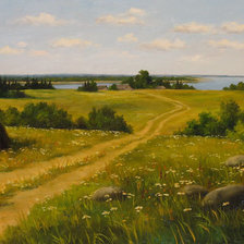 Схема вышивки «Деревенский пейзаж»