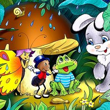 Схема вышивки «Грибной дождик»