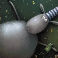 Схема вышивки «Овечка и лягушонок»